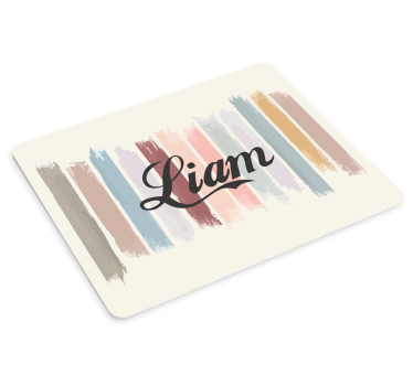 Mouse pad personalizable rayas de brocha coloridas - TenVinilo