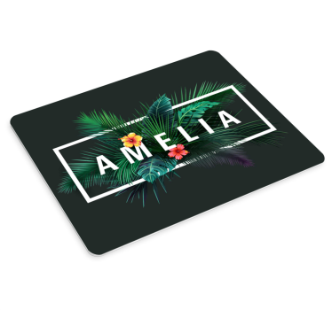 Mouse pad personalizable arreglo floral tropical - TenVinilo