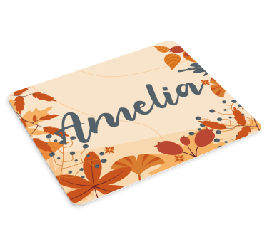 Mouse pad personalizable floral elegante otoñal - TenVinilo