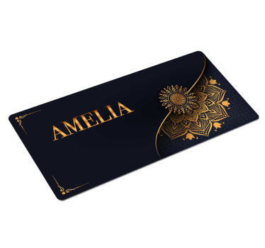Mouse pad personalizable acento floral elegante - TenVinilo