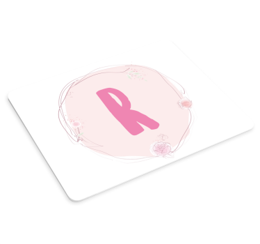 Mouse pad personalizable inicial elegante personalizada - TenVinilo