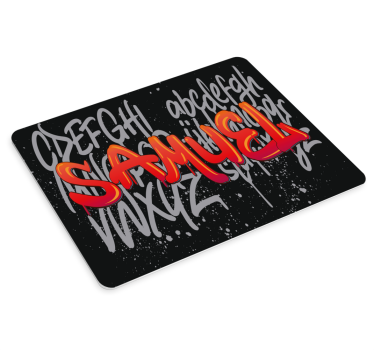 Alfombrilla para ratón personalizable Nombre de graffiti pintado - TenVinilo