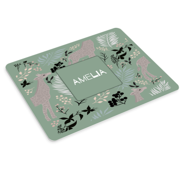 Mouse pad original patrón floral animal - TenVinilo
