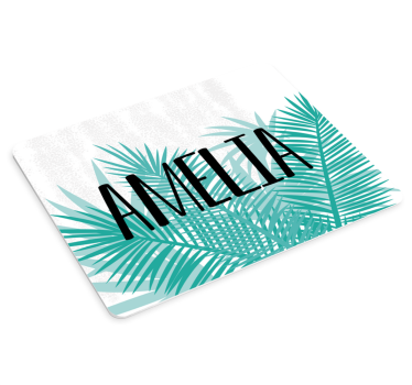 Mouse pad personalizable patrón de hojas tropicales - TenVinilo