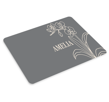 Mouse pad personalizable arreglo floral elegante - TenVinilo
