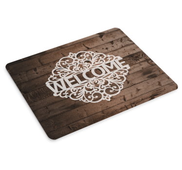 Mouse pad personalizable diseño ornamental de bienvenida - TenVinilo