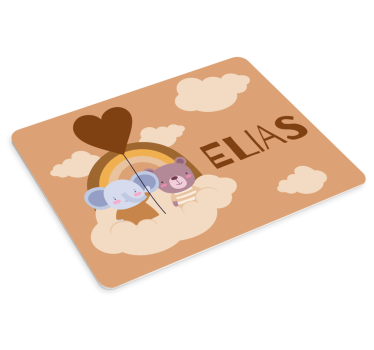 Mouse pad personalizable amigos animales coloridos - TenVinilo