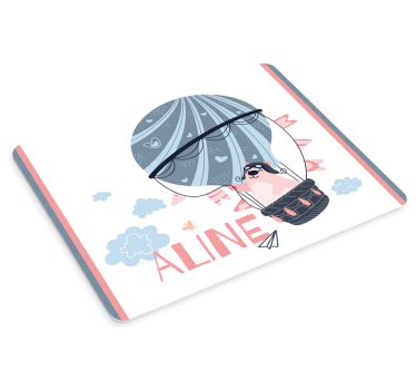 Mouse pad personalizable diseño aventura en globo - TenVinilo