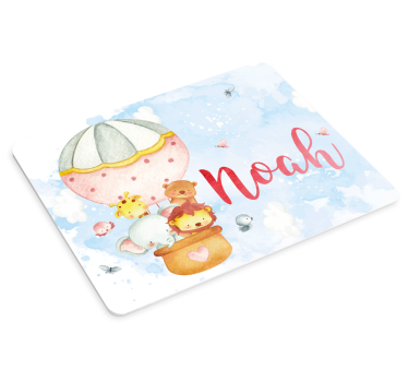 Mouse pad personalizable aventura de globos lindos - TenVinilo