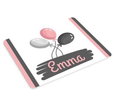 Mouse pad personalizable arreglo de globos coloridos - TenVinilo