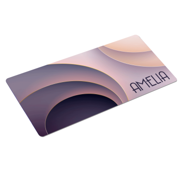 Mouse pad personalizable olas circulares elegantes - TenVinilo