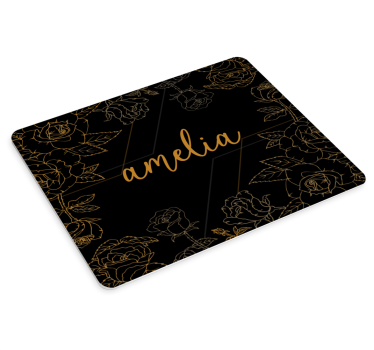 Mouse pad personalizable personalización floral elegante - TenVinilo