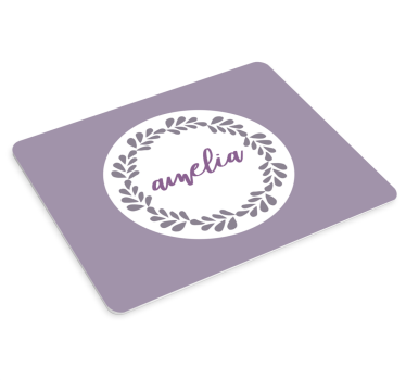 Mouse pad personalizable círculo con nombre personalizado - TenVinilo