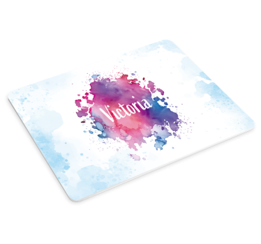 Mouse pad personalizable salpicadura acuarela colorida - TenVinilo