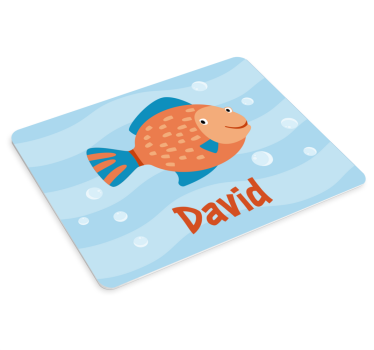 Mouse pad personalizable gráfico de pez alegre - TenVinilo