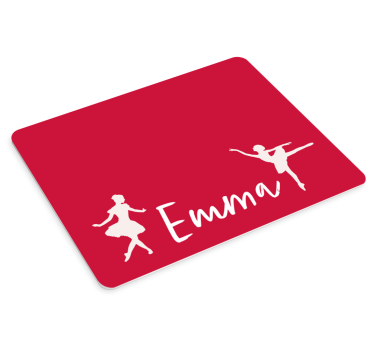 Mouse pad personalizable siluetas de danza ballet - TenVinilo