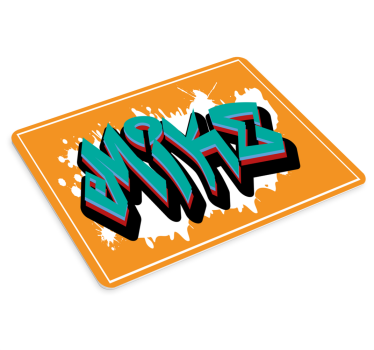 Mouse pad personalizable estilo graffiti vibrante - TenVinilo
