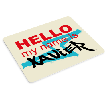 Mouse pad personalizable hola nombre introducción - TenVinilo