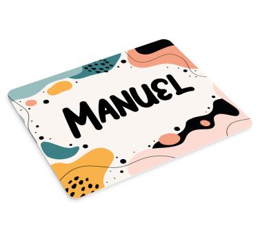 Mouse pad personalizable acentos de nombre en negrita - TenVinilo