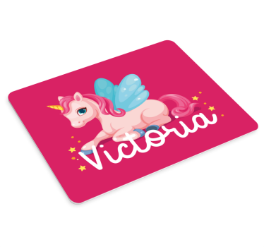 Mouse pad personalizable diseño de unicornio lindo - TenVinilo