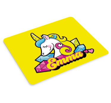 Mouse pad personalizable arte de personaje unicornio - TenVinilo