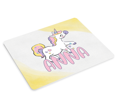 Mouse pad personalizable tema de unicornio - TenVinilo