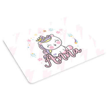 Mouse pad personalizable personaje de unicornio lindo - TenVinilo