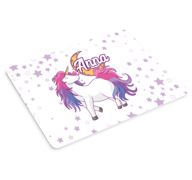 Mouse pad personalizable diseño de unicornio divertido - TenVinilo