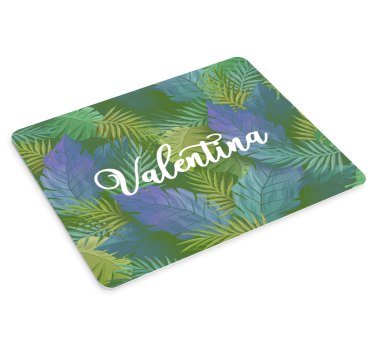 Mouse pad personalizable estética de hojas tropicales - TenVinilo
