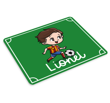 Mouse pad personalizable personaje de fútbol divertido - TenVinilo
