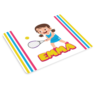 Mouse pad personalizable jugador de tenis animado - TenVinilo
