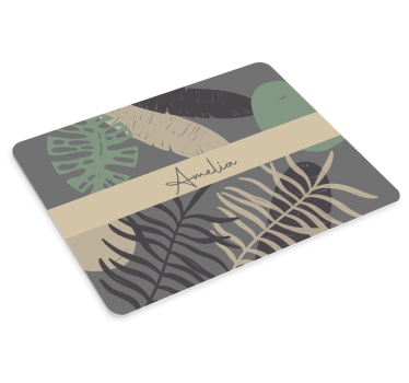 Mouse pad personalizable patrones de hojas personalizadas - TenVinilo