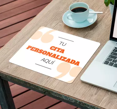 Alfombrilla ratón cita personalizable - TenVinilo