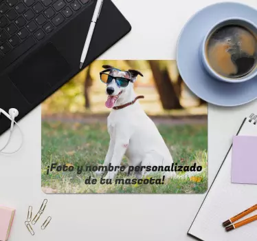Alfombrilla de ratón personalizable mascota y nombre - TenVinilo