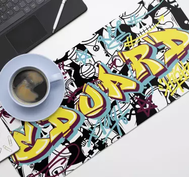 Alfombrilla gaming XXL graffiti personalizable - TenVinilo