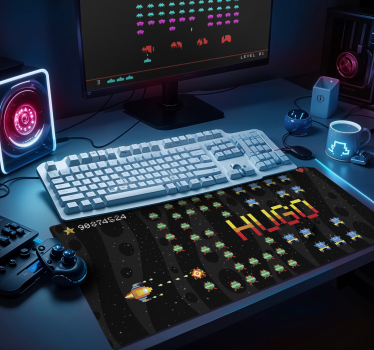 Alfombrilla gaming xxl pantalla arcade de 8 bits. - TenVinilo
