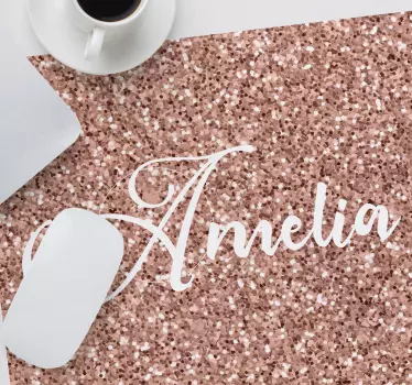 Alfombrilla para raton con nombre Reluciente con nombre - TenVinilo