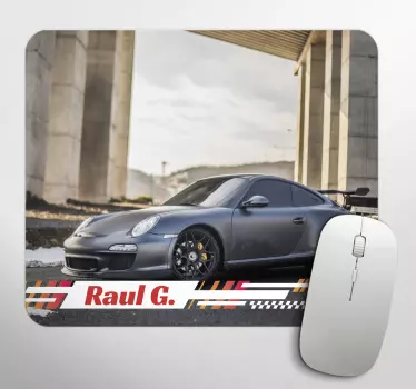 Alfombrilla ratón personalizable coche carreras - TenVinilo