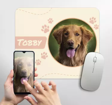 Alfombrilla de ratón personalizable imagen de perro - TenVinilo