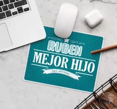 Alfombrilla de ratón personalizable mejor hijo - TenVinilo