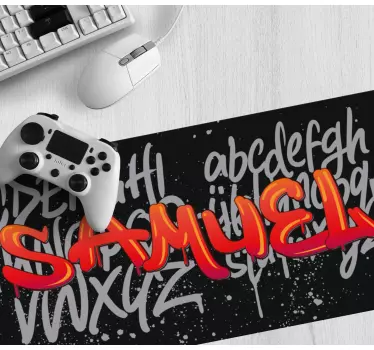 Alfombrilla para ratón personalizable Nombre de graffiti pintado - TenVinilo