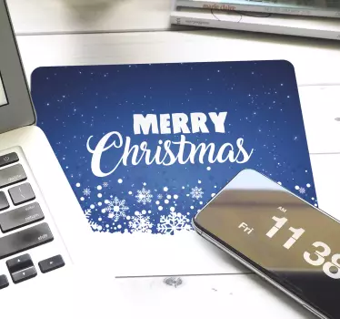 Mouse pad navidad copos de nieve festivos - TenVinilo