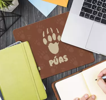 Mouse pad original huella de pata de oso - TenVinilo