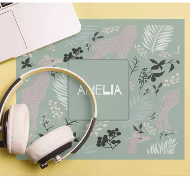 Mouse pad original patrón floral animal - TenVinilo