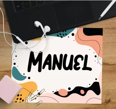 Mouse pad personalizable acentos de nombre en negrita - TenVinilo