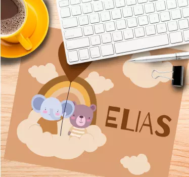 Mouse pad personalizable amigos animales coloridos - TenVinilo