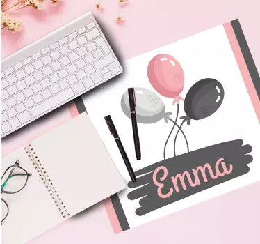 Mouse pad personalizable arreglo de globos coloridos - TenVinilo