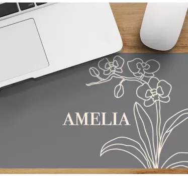 Mouse pad personalizable arreglo floral elegante - TenVinilo