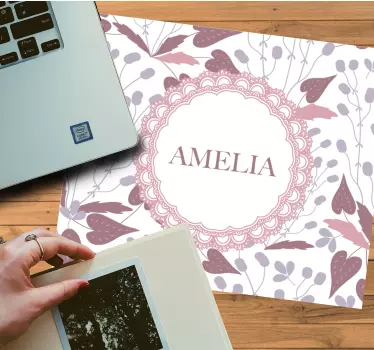 Mouse pad personalizable arreglo floral personalizado - TenVinilo