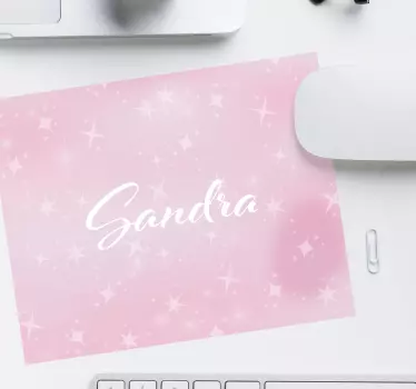 Mouse pad personalizable brillo rosa personalizado - TenVinilo